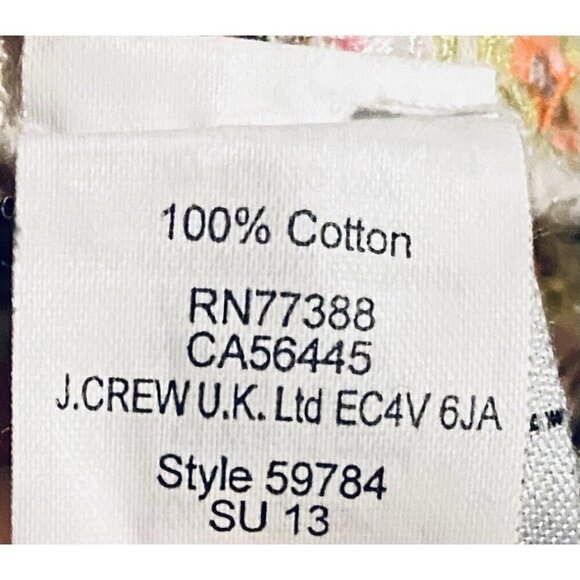 J Crew Top Womens XL Stitchwork Stripe Aztec Print Embroidered Boho 59784 - Picture 7 of 9